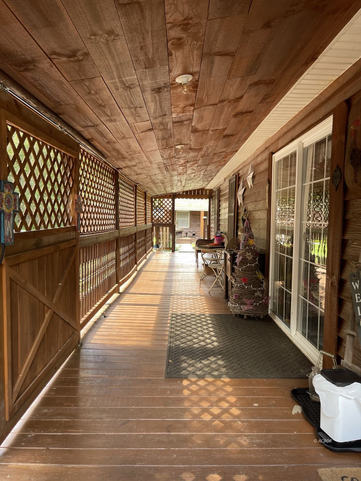 Beautiful long Back Porch