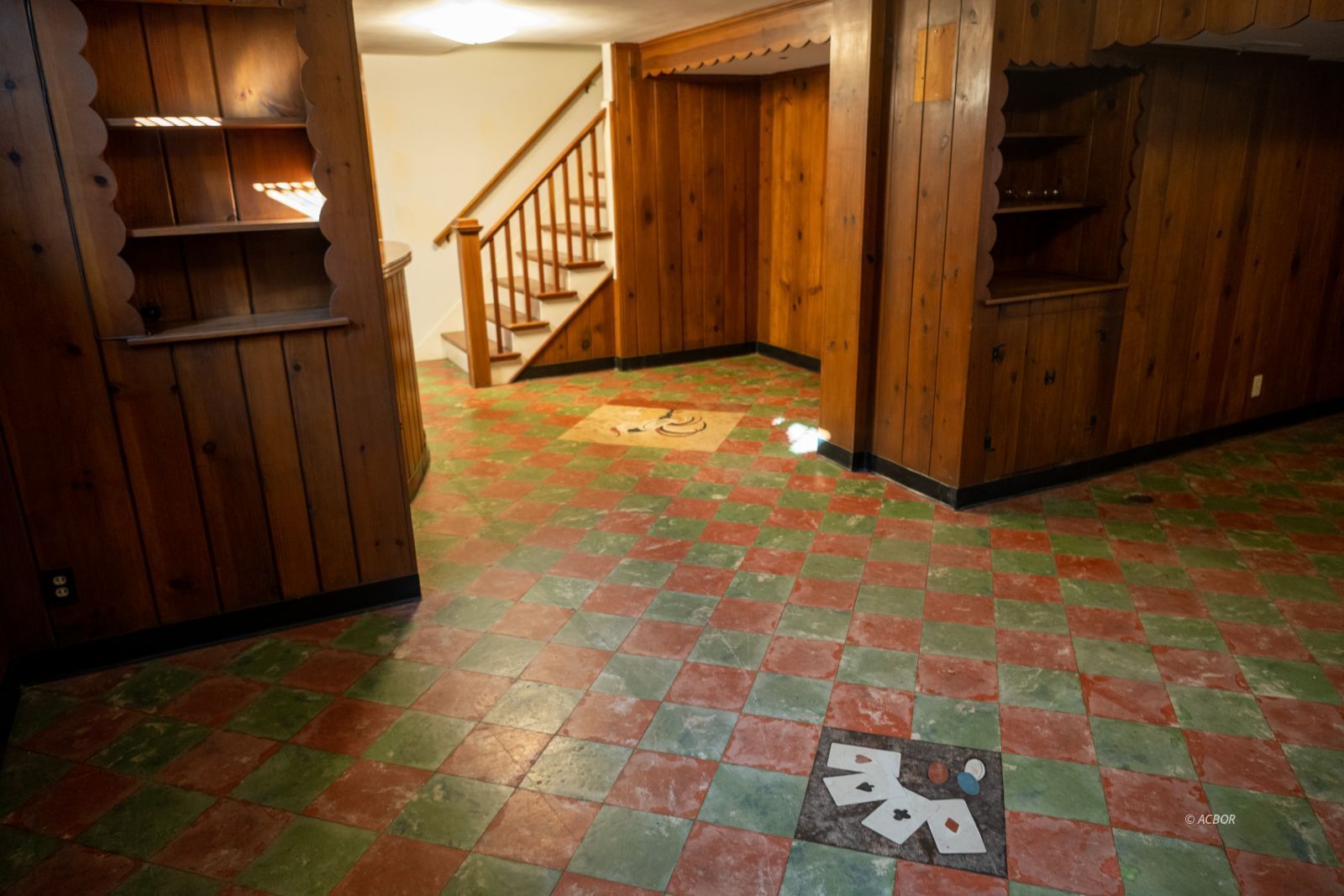 Basement lounge area