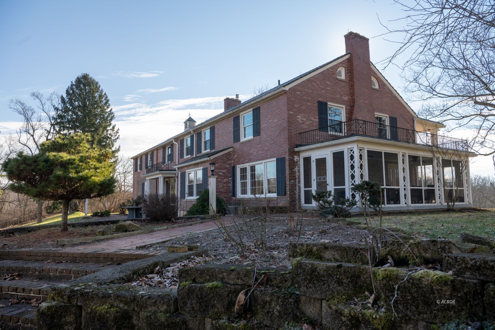 Rear and side of house