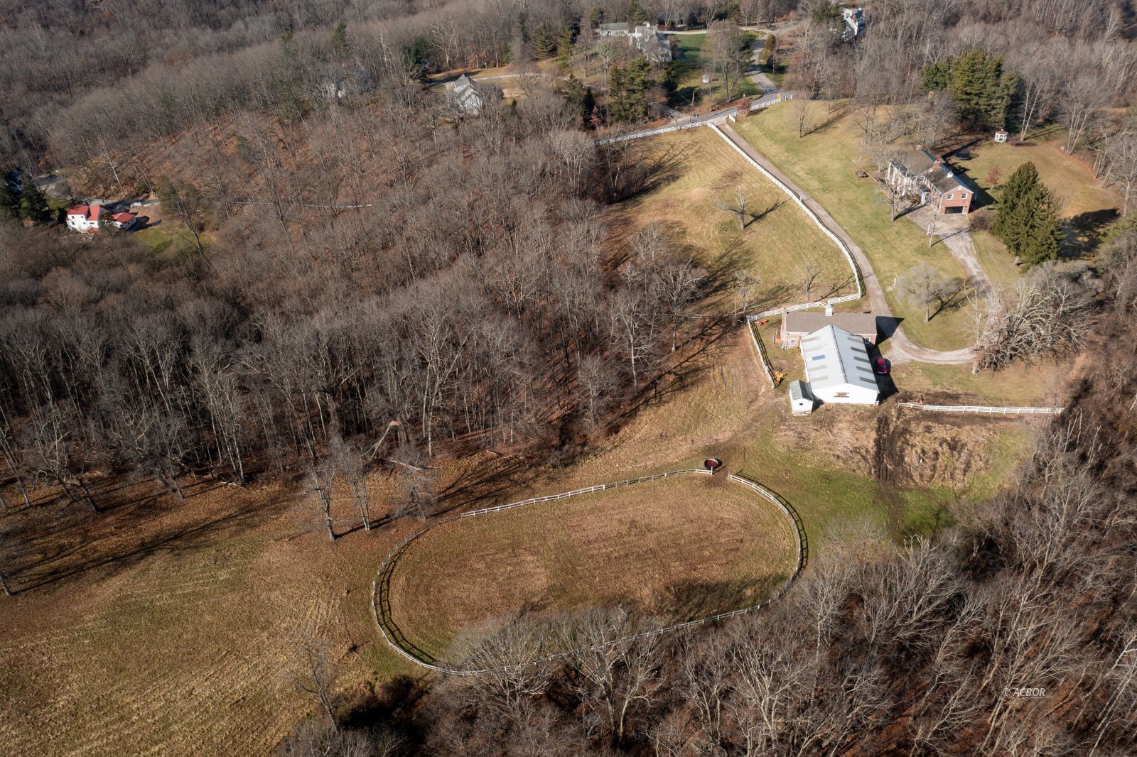 Aerial view of property