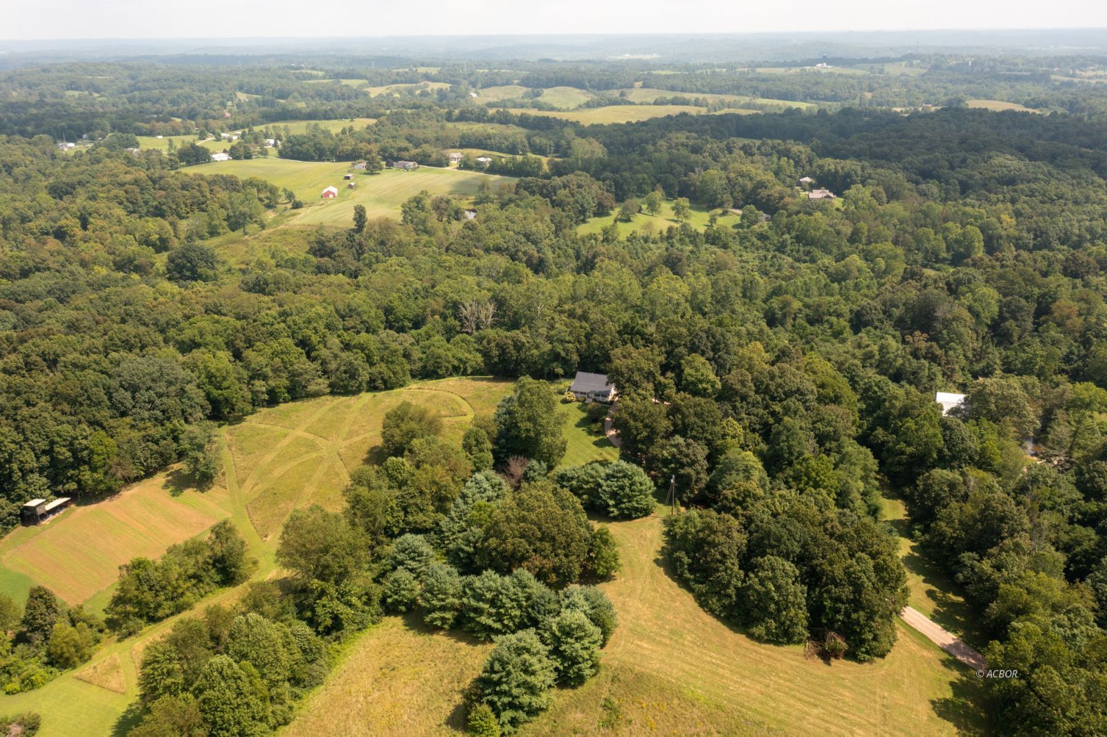 Aerial view of land