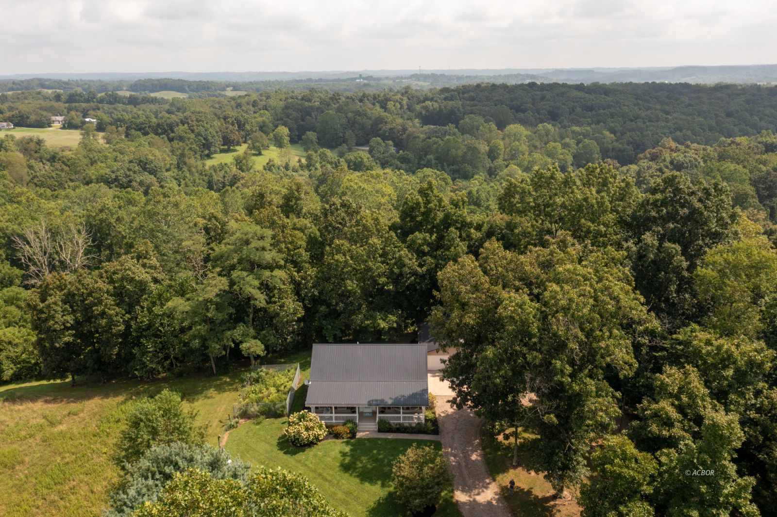 Aerial view of house