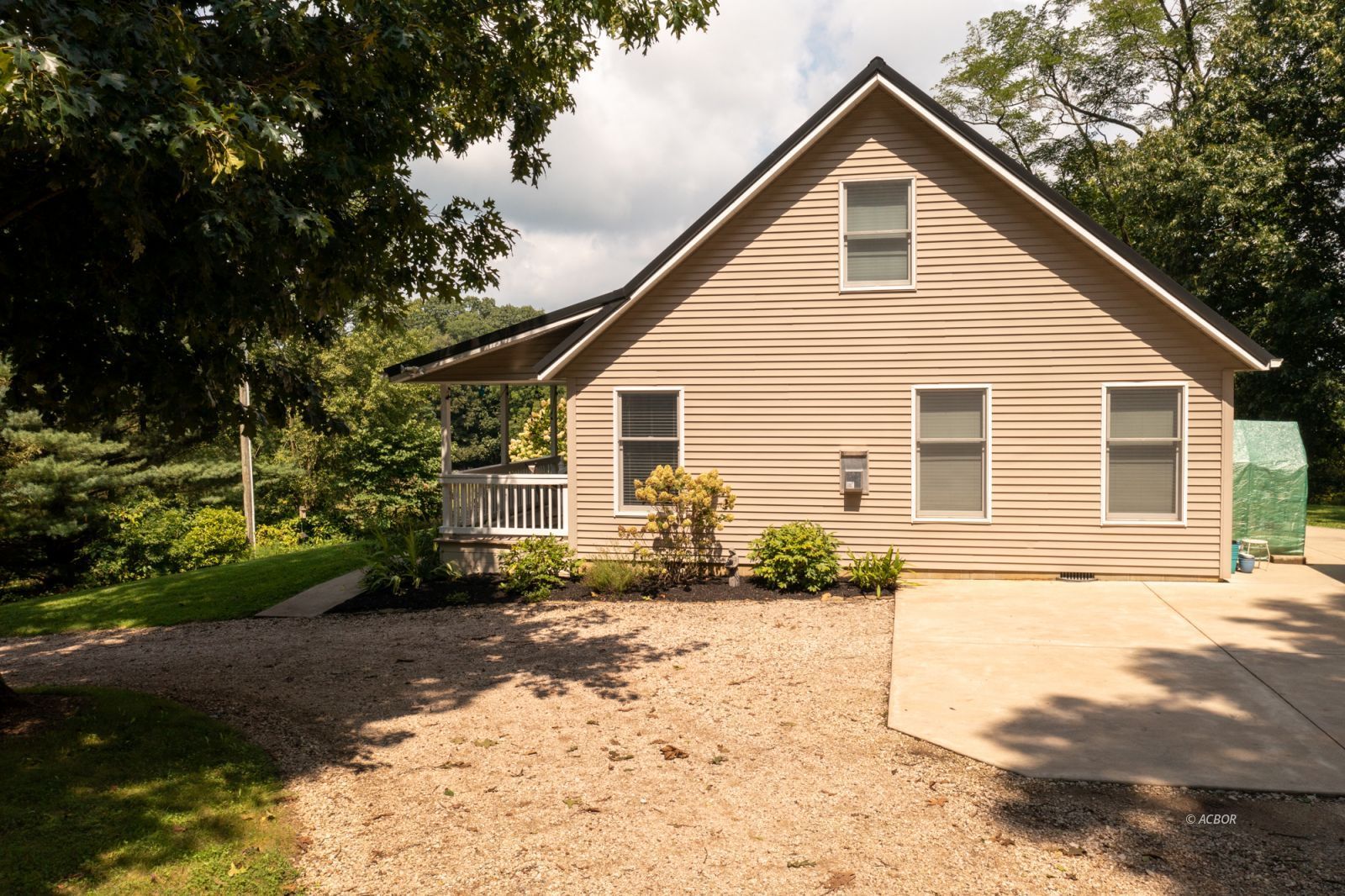Right side of house