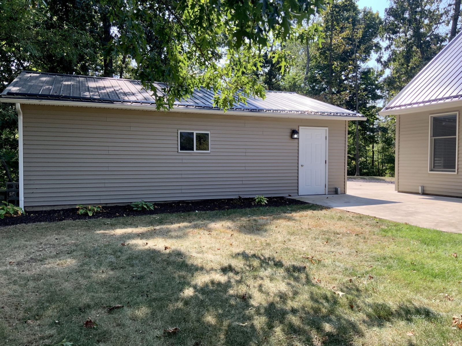 Side of garage