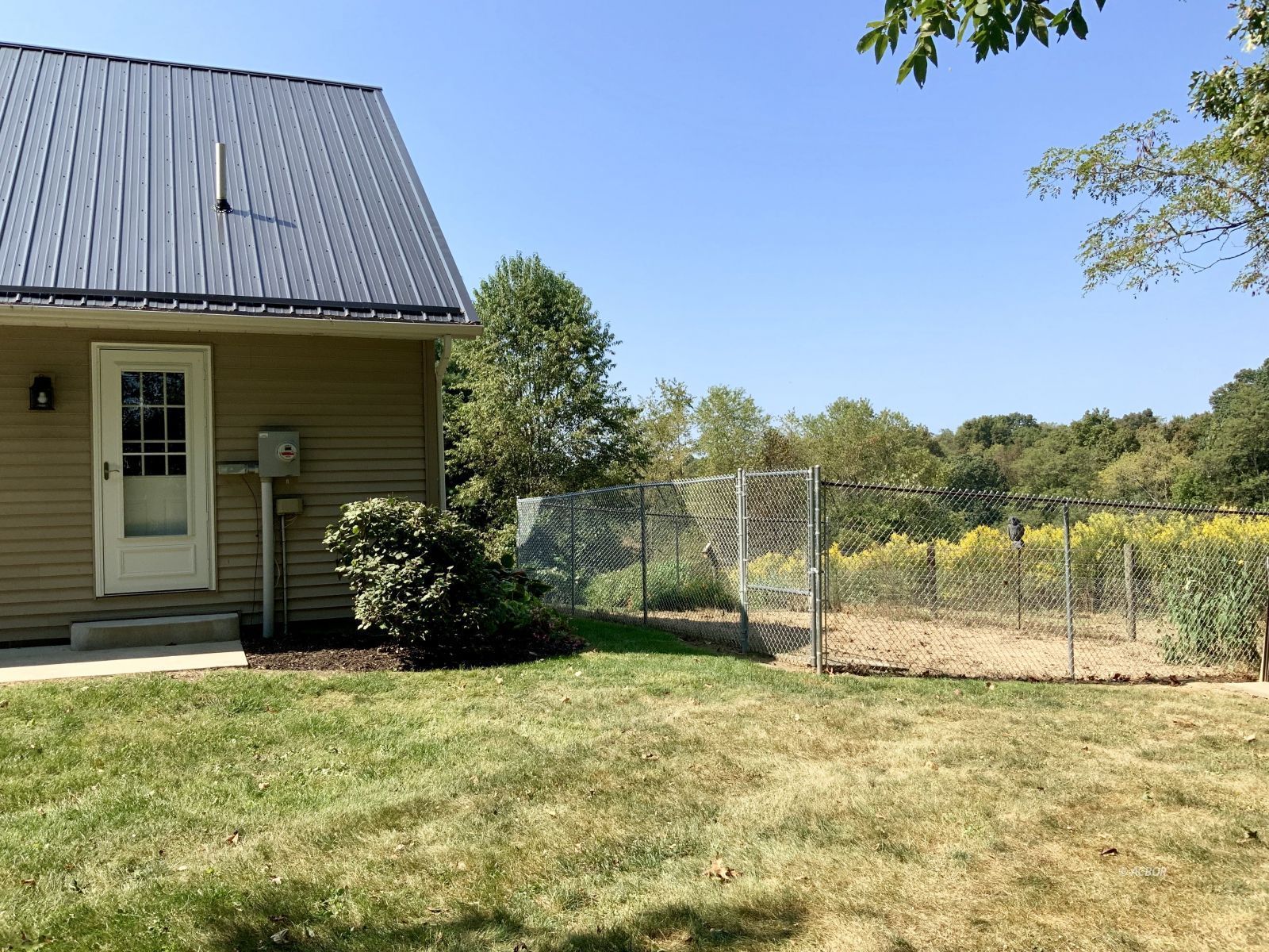 Fenced garden area