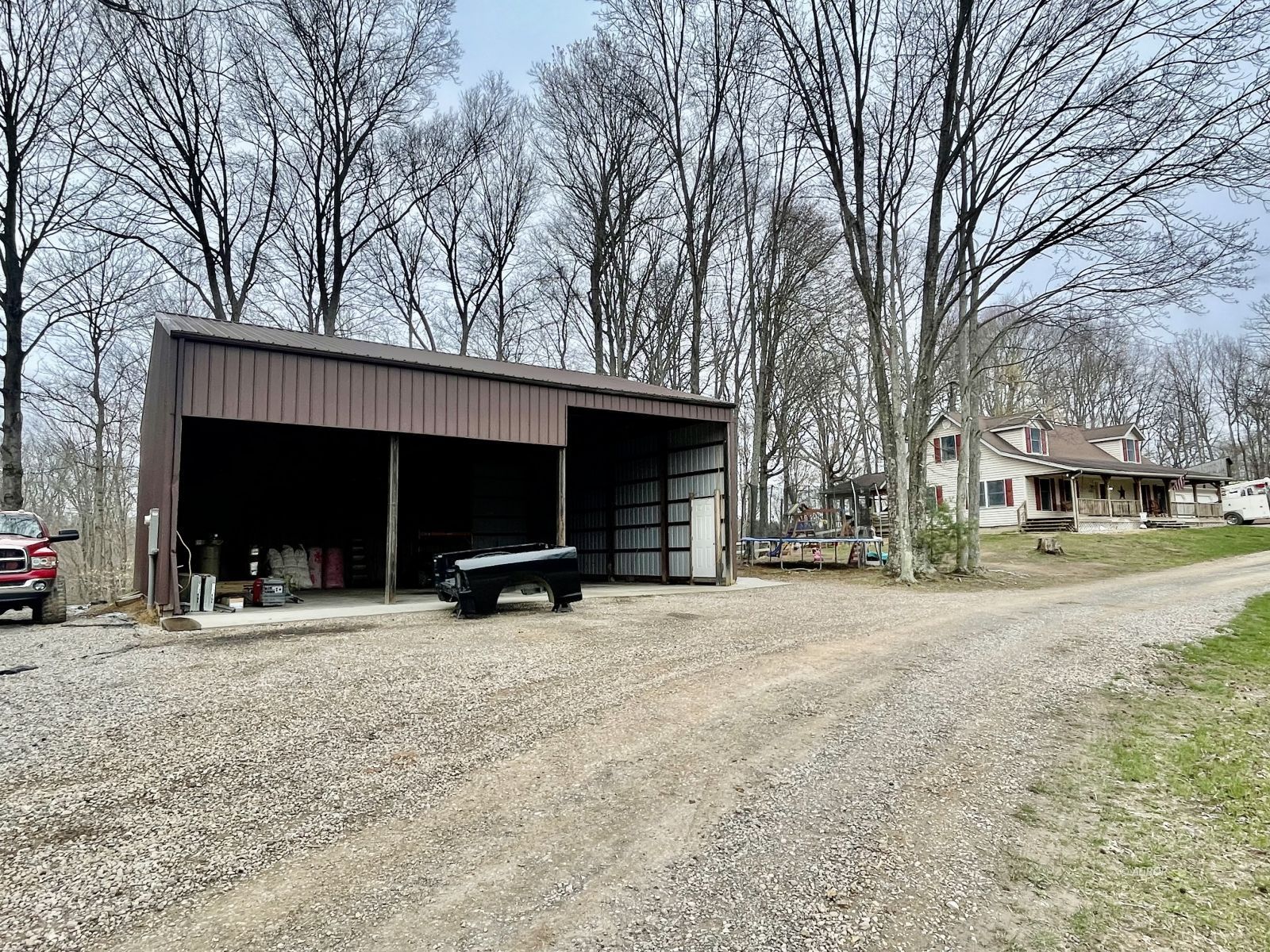 pole barn, doors are ordered