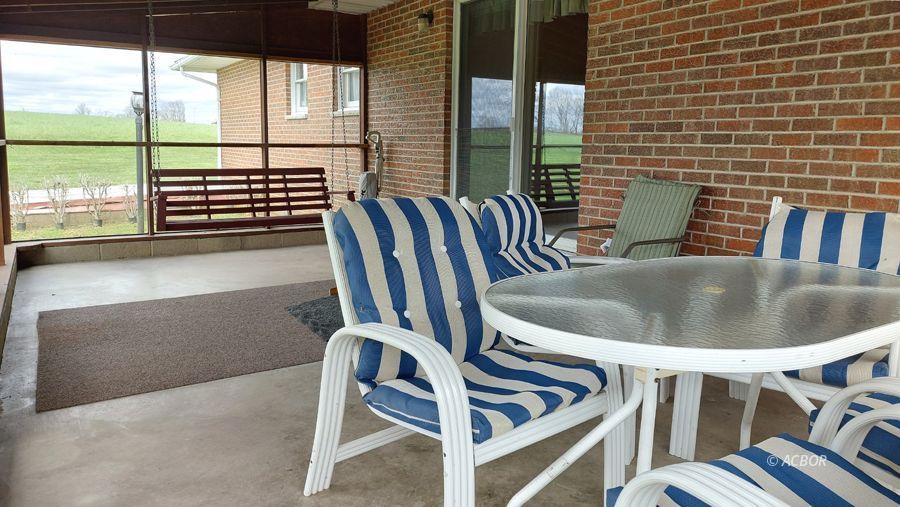 Screened back porch