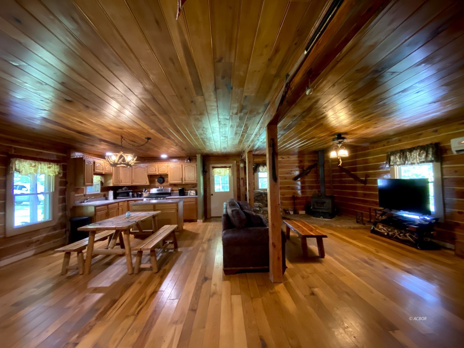 View from sitting area in living room