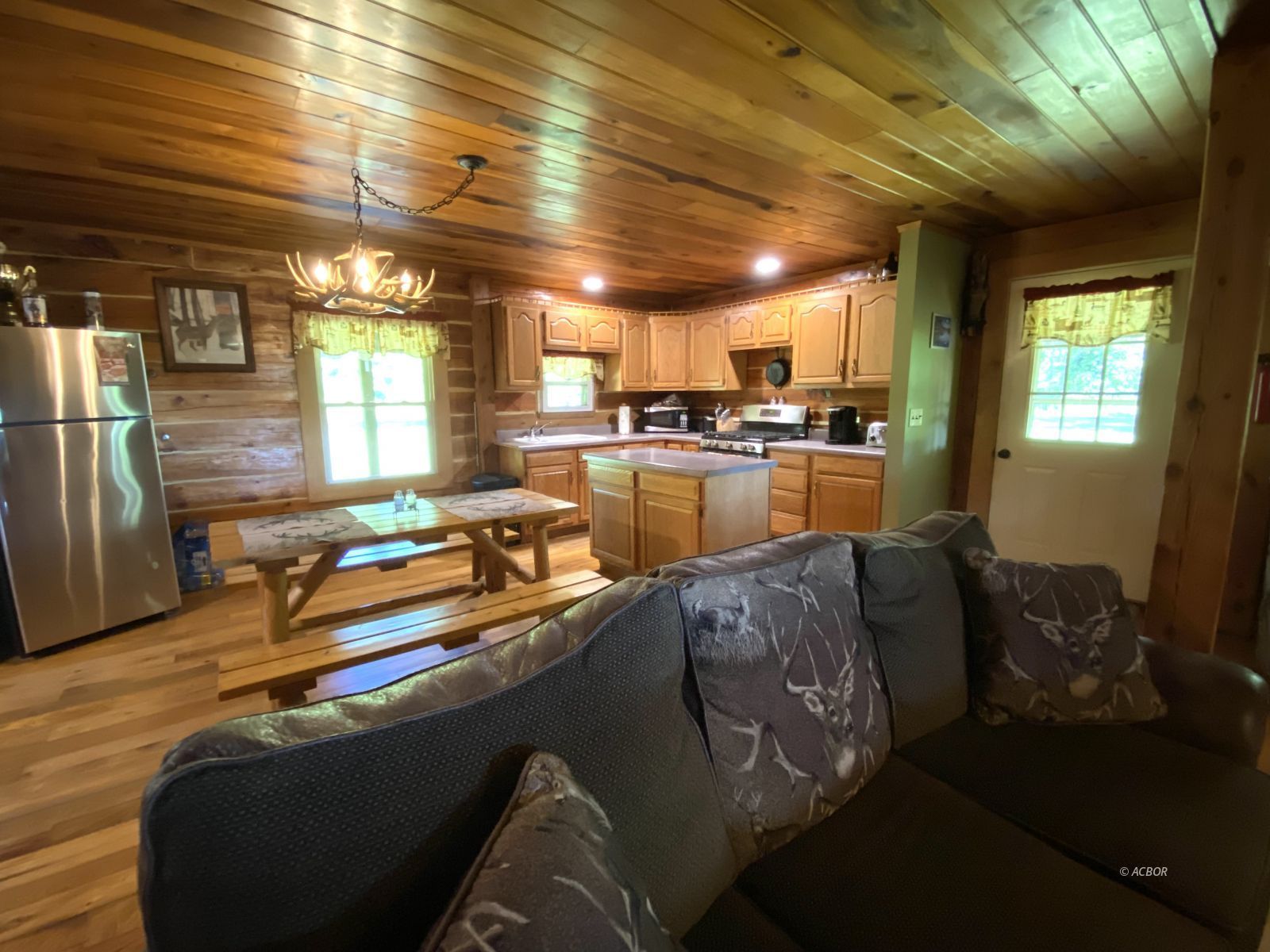 View of kitchen from living room