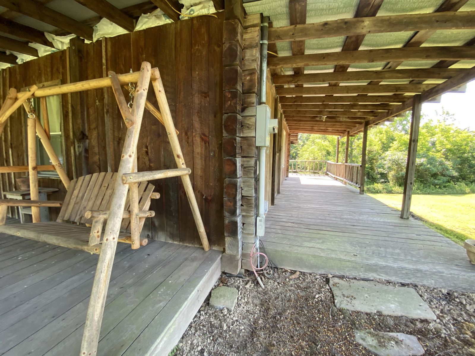 Covered front and side decks
